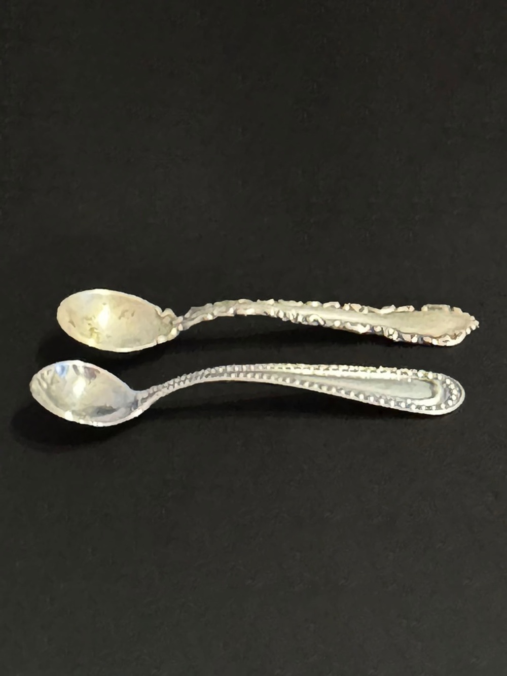 Antique  Sterling Silver Roden Bros. Salt Spoons